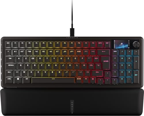 CORSAIR VANGUARD PRO 96 Hall Effect Clavier de Jeu Magnétique Mécanique Filaire – 96 , MGX Hyperdrive Commutateurs, Interrogation 8 000 Hz, Rapid Trigger, Stream Deck Virtuel, SOCD Flashtap, AZERTY FR