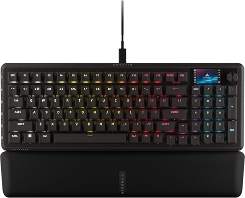 Corsair Vanguard Pro 96 Clavier de Jeu mécanique Filaire à Effet Hall - Disposition 96 , commutateurs MGX Hyperdrive, Interrogation 8000 Hz, déclenchement Rapide, Pont de Flux virtuel, SOCD Flashtap