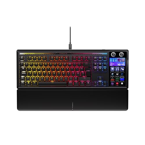 CORSAIR GALLEON 100 SD Clavier Mécanique Filaire – Disposition AZERTY FR, Elgato Stream Deck Intégré, Commutateurs MLX Pulse Thocky Pré-Lubrifiés et Remplaçables à Chaud, FlashTap SOCD, 8000 Hz – Noir