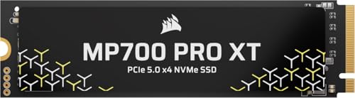 Corsair MP700 Pro XT 2 to NVMe M.2 PCIe 5.0 x4 SSD Ultra Rapide — Jusqu’à 14 900 Mo s en Lecture, 14 500 Mo s en Écriture, Architecture Gen5, NAND 3D TLC, Compatibilité DirectStorage pour PC Gaming