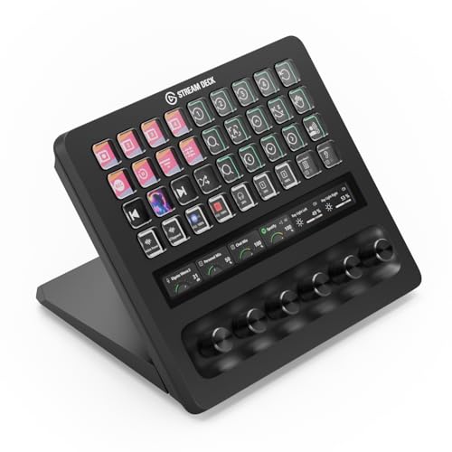 Elgato Stream Deck XL – Plateforme de contrôle Personnalisable avec Touches Macro, molettes Multifonctions et Bande Tactile pour Les systèmes et Productions Professionnels – USB-C pour PC et Mac