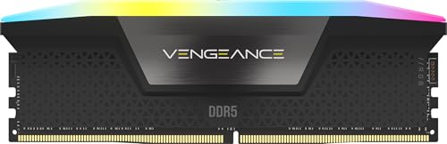 CORSAIR Vengeance RGB DDR5 RAM 8Go (1x8Go) Jusqu'à 5200MHz CL40-40-40-77 1.25V Intel XMP 3.0 Mémoire pour Ordinateur de Bureau – Noir (CMH8GX5M1B5200C40)