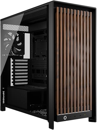 CORSAIR Frame 5000D Wood RS Boîtier PC Moyen-Tour Modulaire – Noir Noyer