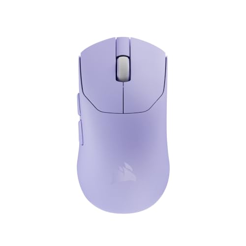 Corsair Sabre v2 Pro Souris Gaming FPS sans Fil ultralégère – Lilas | 33000 DPI, 36 g, hyper-polling 8 000 Hz, switchs mécaniques, jusqu’à 70 h d’autonomie, bandes antidérapantes et patins inclus