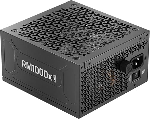 Corsair RM1000x Shift (2025) Bloc d'alimentation ATX entièrement modulaire - Interface latérale modulaire, câble natif 12 V-2 x 6, ATX 3.1 et PCIe 5.1, contrôle de la Vitesse du Ventilateur