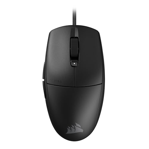 Corsair M55 Souris de Jeu FPS Légère et Filaire – 16 000 DPI – Six Boutons Programmables – Poignées Latérales Texturées – Noir