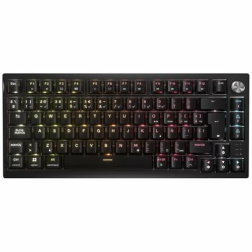 Corsair K65 Plus Wireless 75 RGB Clavier Mécanique de Jeu Interchangeable à Chaud - Interrupteurs Tactiles MLX Fusion Prélubrifiés - PBT Keycaps - QWERTY ES - Noir
