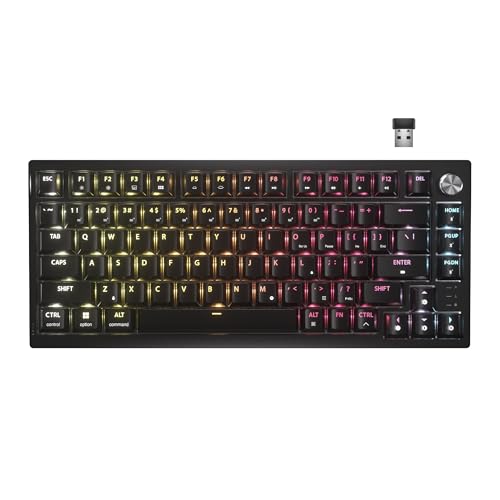 Corsair K65 Plus Wireless 75 RGB Hot-Swappable Clavier Mécanique de Jeu - Commutateurs Tactiles Prélubrifiés Corsair MLX Fusion - Deux Couches d'atténuation du Bruit - PBT Keycaps - QWERTY NA - Noir