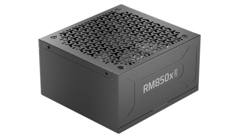 Corsair RM850x Shift Alimentation ATX entièrement modulaire - Câble 12 V-2x6 natif, ATX 3.1 et PCIe 5.1, Bouton de contrôle de la Vitesse du Ventilateur, Condensateurs Japonais, Certifié Gold - Noir