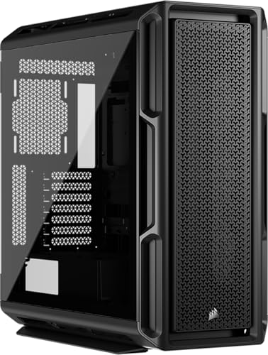 Corsair 5000T Boîtier PC ATX de Taille Moyenne – Panneaux Amovibles de Circulation d'air à l'avant et sur Le Toit, Intérieur Spacieux, ASUS BTF, MSI Project Zero, Gigabyte Project Stealth – Noir