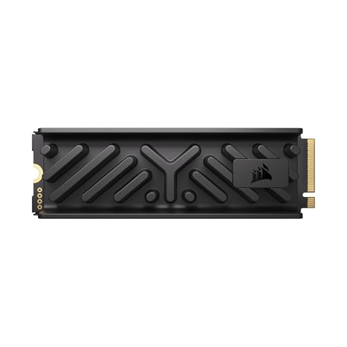 Corsair MP700 Elite 2 to PCIe 5.0 x4 NVMe M.2 SSD – Dissipateur Thermique en Aluminium Inclus – Jusqu'à 10,000MB sec – Haute Densité 3D TLC NAND – M.2 2280 – Compatible DirectStorage – Noir