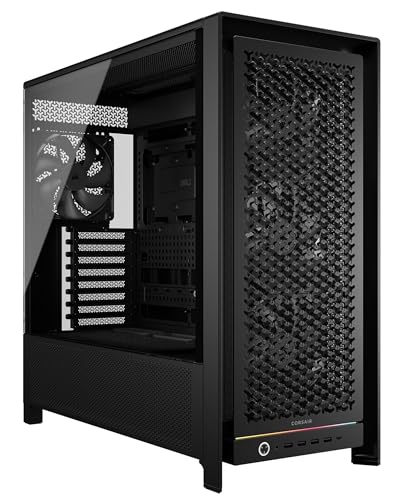 CORSAIR Frame 5000D RS Boîtier Modulaire Mid-Tower à Haut Débit d'air – 4X Ventilateurs RS Pré-Installés, Système de Support pour Ventilateur InfiniRail – Noir