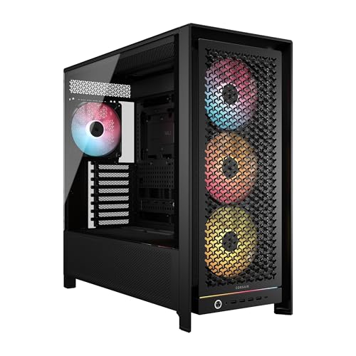 CORSAIR Frame 5000D RS ARGB Boîtier Modulaire Mid-Tower à Haut Débit d'air – 4X Ventilateurs RS Pré-Installés, Système de Support pour Ventilateur InfiniRail – Noir