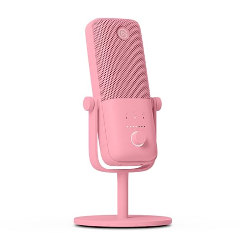 Elgato Wave 3 Pink - Micro à condensateur USB de qualité Studio pour Streaming, podcasts, Gaming et télétravail, Logiciel de mixage Gratuit, Plug Play sur Mac et PC