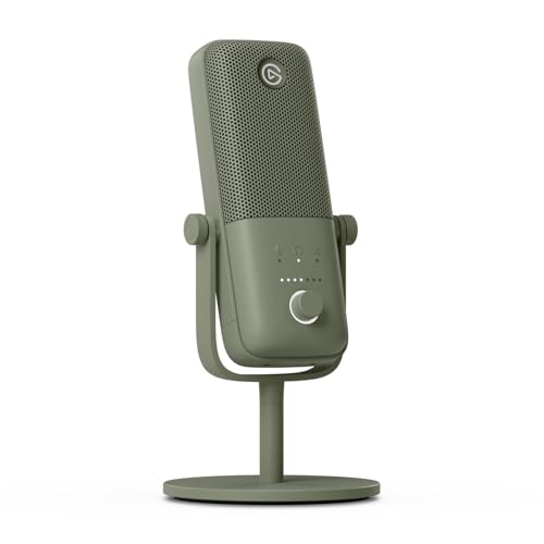 Elgato Wave 3 Green - Micro à condensateur USB de qualité Studio pour Streaming, podcasts, Gaming et télétravail, Logiciel de mixage Gratuit, Plug Play sur Mac et PC
