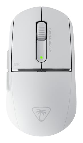 Turtle Beach Burst II Pro Blanc Souris de Gaming Esport sans Fil avec Ultra-légère avec 57 g, 150 Heures d'autonomie de la Batterie, capteur Optique 30K DPI et 8 entrées programmables pour PC