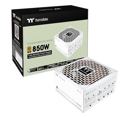 Thermaltake Toughpower GF3 850 W ATX 3.1 PCIe 5.1 natif 12 V-2 x 6 connecteurs de Couleur Assortie condensateurs Principaux Japonais Ventilateur coloré de 135 mm certifié 80 Plus Gold