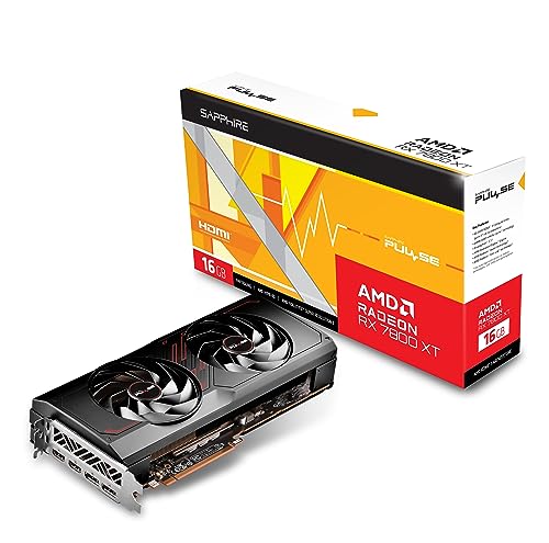 Sapphire 11330-02-20G Pulse Carte Graphique de Jeu AMD Radeon RX 7800 XT avec 16 Go GDDR6, AMD RDNA 3