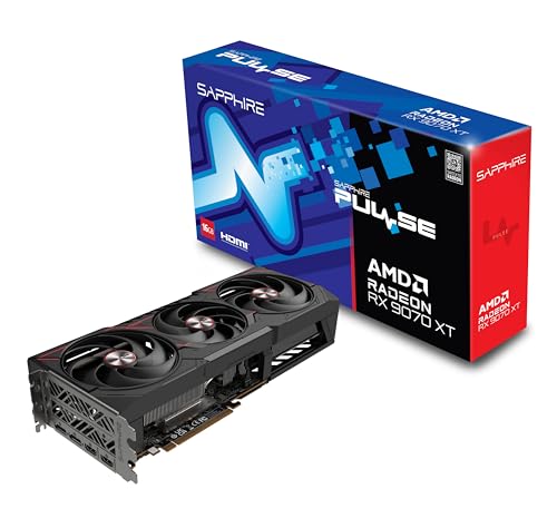 Sapphire 11348-03-20G Pulse Carte Graphique de Jeu AMD Radeon™ RX 9070 XT avec 16 Go GDDR6, AMD RDNA 4