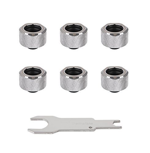 Thermaltake Pacific C-Pro G1 4 PETG Lot de 6 raccords à Compression OD 16 mm CL-W213-CU00SL-B