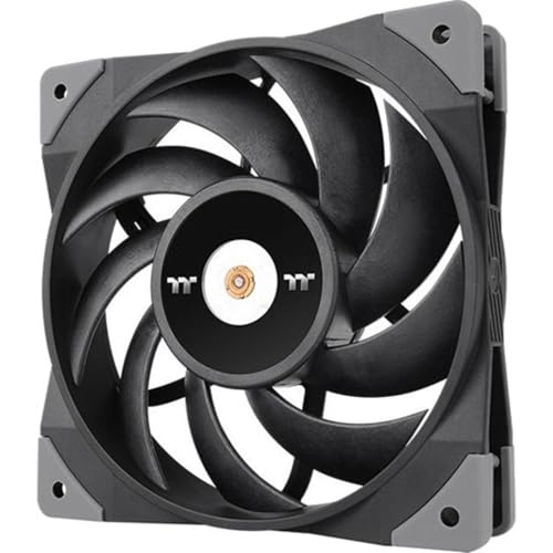 Thermaltake ToughFan 12 Ventilateur de radiateur haute pression statique 2000 PWM, moyeu moteur renforcé en métal, roulement hydraulique Gen.2 120 mm Boîtier ventilateur de radiateur (lot unique)