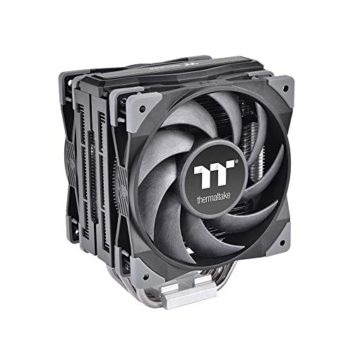 Thermaltake TOUGHAIR 510 180 W TDP Refroidisseur de processeur, double 120 mm 2000 tr min haute pression statique PWM avec tuyaux de chaleur en cuivre haute performance CL-P075-AL12BL-A