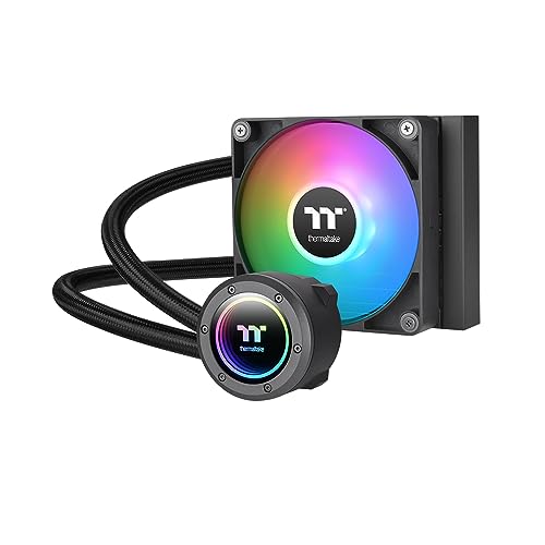 Thermaltake TH120 ARGB Sync V2 Refroidisseur de liquide CPU refroidissement liquide AlO ventilateur 120 mm x 1 PWM 500 ~ 2000 tr min Waterblock miroir contrôle de synchronisation MB ARGB