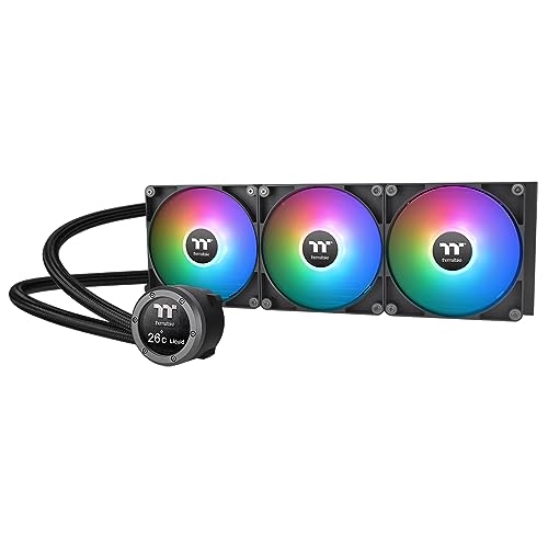 Thermaltake TH420 V2 Ultra ARGB Sync AlO Refroidisseur de liquide Ventilateur ARGB 140 x 3 PWM 500~1800rpm Water Block 2.1 LCD Noir, CL-W386-PL14SW-A