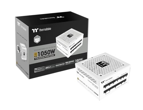 Thermaltake Toughpower GF A3 Snow Edition Bloc d'alimentation ATX 3.0 Full Modular SLI Crossfire Ready ATX 3.0 1050 W 80 Connecteur PCIe Gen.5 600 W 12 VHPWR Inclus, PS-TPD-1050FNFAGU-N