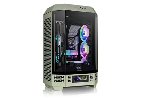 Thermaltake Tower 300 CA-1Y4-00SEWN-00 Boîtier Micro-ATX Vert Matcha Ventilateur CT 2 x 140 mm Inclus Prend en Charge Un radiateur jusqu'à 420 mm kit de Support de châssis en Option permettant