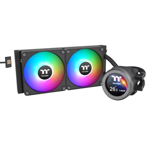 Thermaltake TH240 V2 Ultra EX ARGB AIO Refroidisseur de processeur bloc d'eau 2,1 LCD ventilateur 120 x 2 connexion rapide magnétique contrôle de synchronisation MB ARGB contrôle logiciel LCD CL-W414