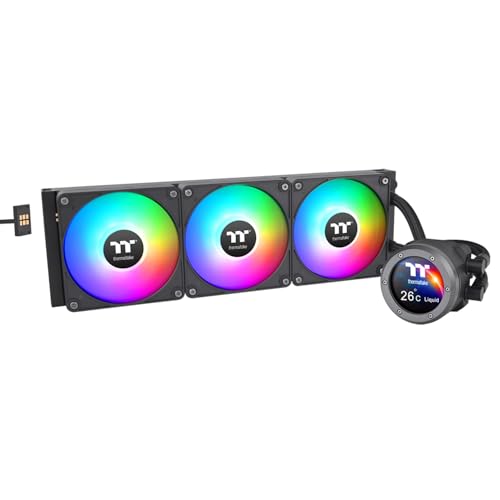 Thermaltake TH420 V2 Ultra EX ARGB AIO Refroidisseur de processeur bloc d'eau 2,1 LCD ventilateur 140 x 3 connexion rapide magnétique contrôle de synchronisation MB ARGB contrôle logiciel LCD CL-W417