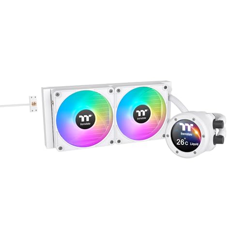Thermaltake TH240 V2 Ultra EX ARGB AIO Refroidisseur neige eau 5,3 cm LCD ventilateur 120 x 2 connexion rapide magnétique contrôle de synchronisation MB ARGB contrôle logiciel LCD CL-W425-PL12SW-A