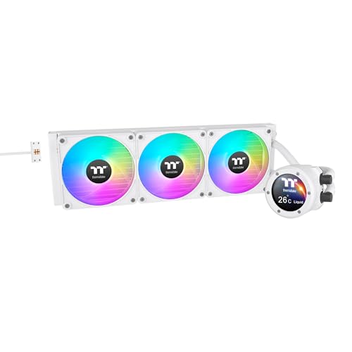 Thermaltake TH420 V2 Ultra EX ARGB AIO Refroidisseur neige eau 5,3 cm LCD ventilateur 140 x 3 connexion rapide magnétique contrôle de synchronisation MB ARGB contrôle logiciel LCD CL-W428-PL14SW-A