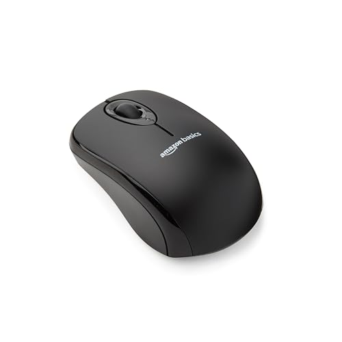 Amazon Basics Souris d’ordinateur sans fil avec nano-récepteur USB - noir