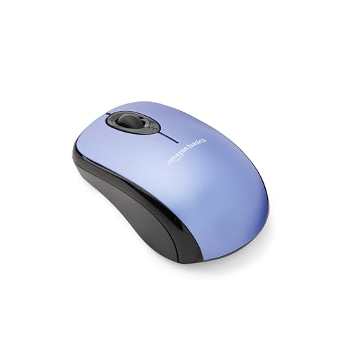 Amazon Basics Souris d’Ordinateur sans Fil avec Nano-récepteur USB - Bleu