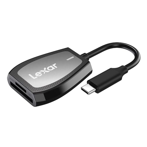 Lexar LRW470U-RNHNU Lecteur Professionnel USB 3.2 Type-C à Double Fente Prend en Charge Les Cartes SD et microSD UHS-II, jusqu'à 312 Mo s de Lecture (LRW470U-RNHNU)