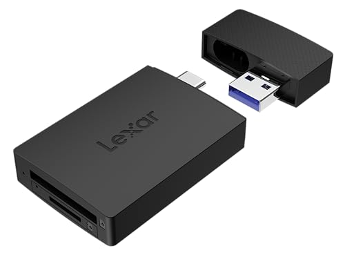 Lexar Lecteur de Carte microSD SD à Double Fente pour iPhone, USB 3.2 Gen 1, jusqu'à 255 Mo s en Lecture, Compatible avec iPhone 15 , Ordinateur Portable, Ordinateur de Bureau (LRW360U-BNBNG)