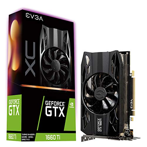 EVGA 06G-P4-1263-KR GeForce GTX 1660 Ti 6 Go GDDR6 - Cartes graphiques (GeForce GTX 1660 Ti, 6 Go, GDDR6, 192 bit, 7680 x 4320 pixels, PCI Express x16 3.0)