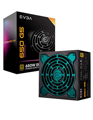 EVGA Supernova 650 G5, 80 Plus Gold 650 W, entièrement modulable, Mode ECO avec Ventilateur Fdb, Taille compacte, Alimentation 220-G5-0650-X1