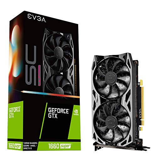 EVGA GeForce GTX 1660 Super SC Ultra Gaming, 6Go GDDR6, Double Ventilateur, Plaque métallique arrière 06G-P4-1068-KR