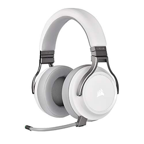 Corsair CA-9011180-NA Casque de jeu sans fil Virtuoso RGB - Haute Fidelity 7.1 Surround Sound W Microphone de qualité de diffusion - Écouteurs en mousse à mémoire de forme - 20 heures de vie de