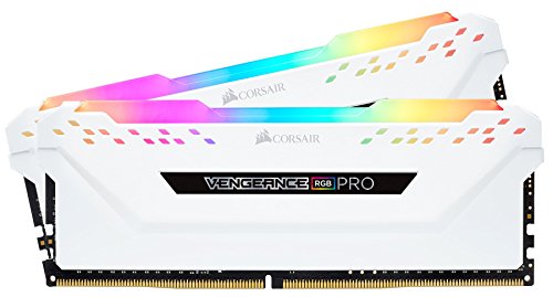 Corsair Vengeance RGB Pro DDR4 RAM 16Go (2x8Go) DDR4 Jusqu'à 3200MHz – Blanc (CMW16GX4M2C3200C16W)