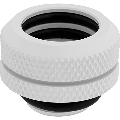 Corsair Hydro X Series, XF Hardline, Lot de quatre, embouts OD de 14 mm (G1 4 BSPP Filetage du Port, Finition de Haute Qualité, à Torique Double, Compatibilité avec d’adaptateurs Hydro X) Blanc