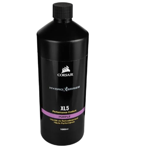 Corsair Hydro X Series XL5 Performance Liquide de refroidissement (couleurs translucides vives, composition longue durée, anti-corrosion et anti-bactériens améliorés) 1 litre – Violet