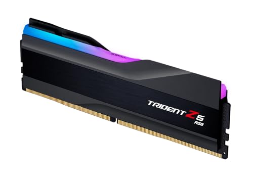 G.SKILL Trident Z5 RGB Series DDR5 RAM (Intel XMP 3.0 et AMD Expo) 16 Go (1 x 16 Go) 6000 MT s CL36-36-36-96 1,35 V mémoire U-DIMM pour ordinateur de bureau – Noir mat (F5-6000J3636F16GX1-TZ5RK)