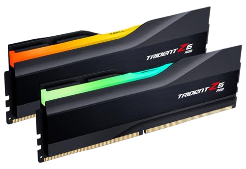 G.SKILL Trident Z5 RGB Series DDR5 RAM (Intel XMP 3.0) 32 Go (2 x 16 Go) 6400 MT s CL30-39-39-102 1,40 V mémoire U-DIMM pour ordinateur de bureau – Noir mat (F5-6400J3039G16GX2-TZ5RK)