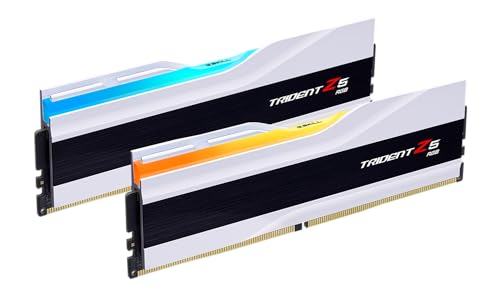 G.SKILL Trident Z5 RGB Series DDR5 RAM (Intel XMP 3.0) 32 Go (2 x 16 Go) 6400 MT s CL30-39-39-102 1,40 V mémoire U-DIMM pour ordinateur de bureau – Blanc mat (F5-6400J3039G16GX2-TZ5RW)
