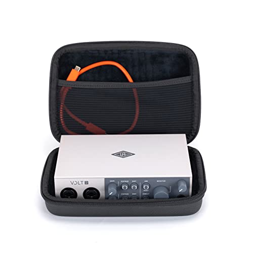 Analog Cases Glide Case pour Focusrite Scarlett 4i4 Universal Audio Arrow et interfaces Audio comparables (étui de Transport en EVA moulé Durable Nylon, poignée Robuste en Caoutchouc), Noir