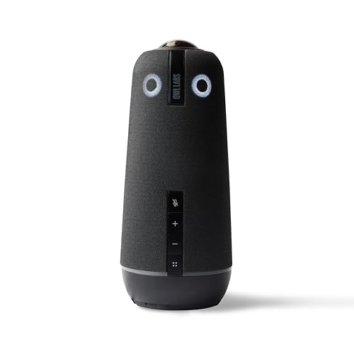 Owl Labs Meeting Owl 4 Caméra Visio-Conférence Intelligente 360° 4K avec Microphone et Haut-Parleur (Auto-Focus locuteur, Zoom Intelligent, Réduction du Bruit, Certifiée Microsoft Teams)